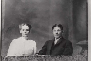 Clyde and Hattie Coffield Bowles wedding picture. Photograph obtained from the estate of Dale and Geneva Birdsell.