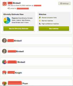 The DNA kits I manage at Ancestry.com. 
